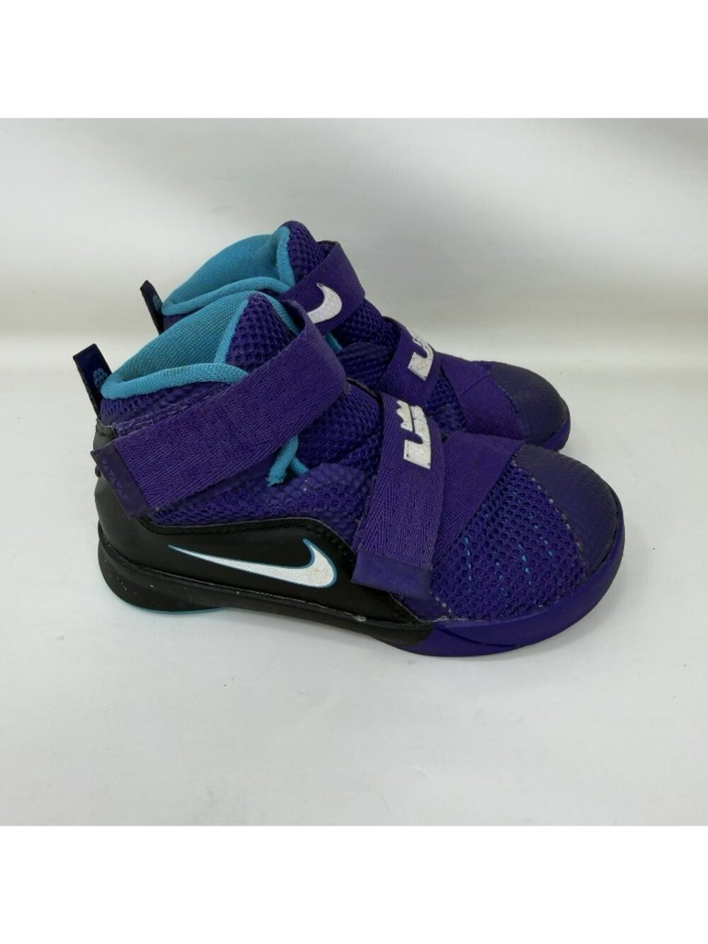 Nike LeBron Soldier 9 Shoes Purple Black Toddler Size 7C